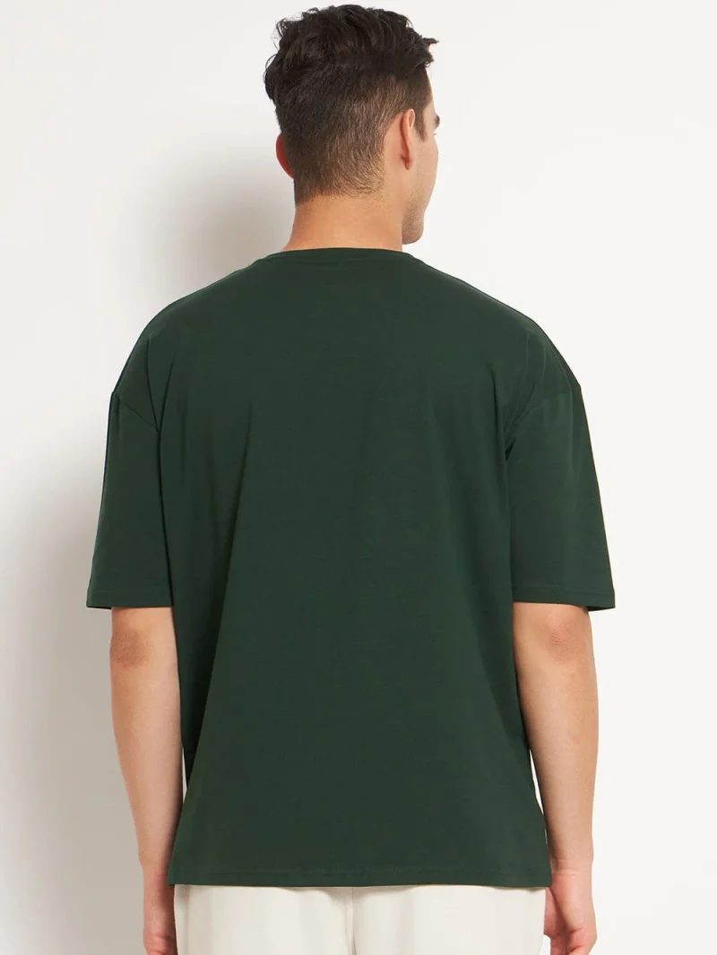 Olive - Drop Shoulder T-shirt - Image 4