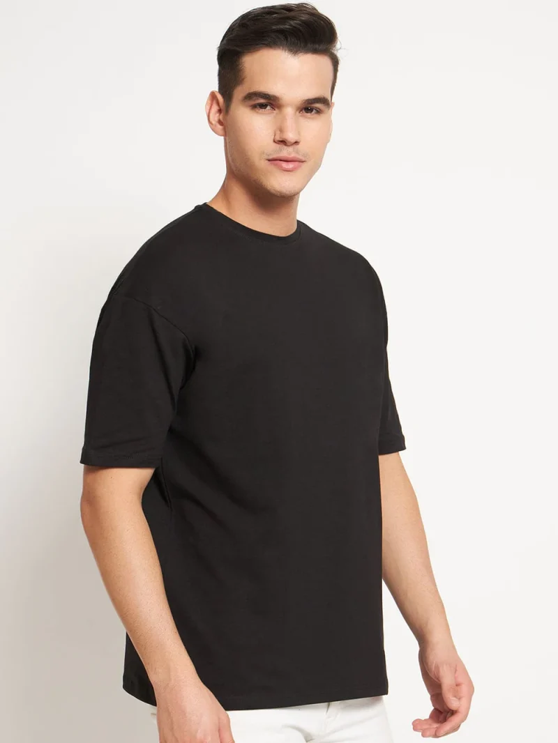 Black - Drop Shoulder T-shirt - Image 2