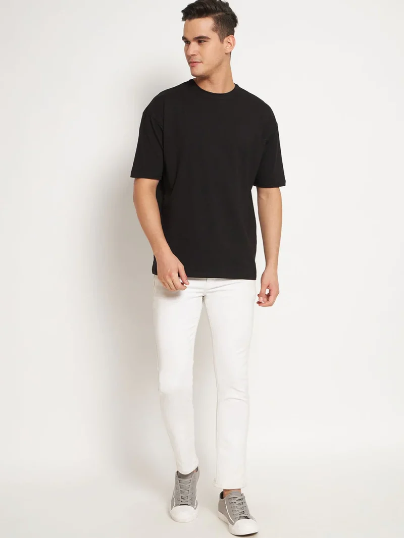 Black - Drop Shoulder T-shirt - Image 4