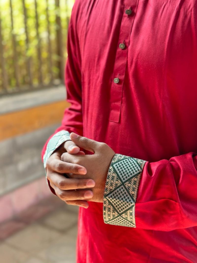 Panjabi - Red - Image 2