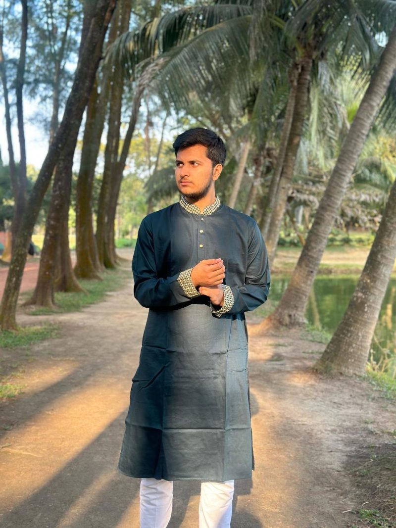 Panjabi - Bottle Green - Image 2