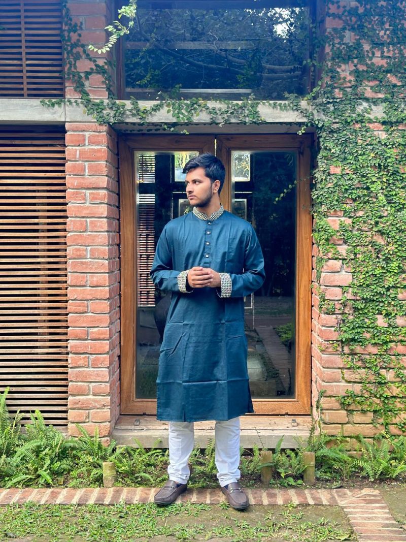 Panjabi - Bottle Green - Image 3