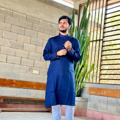 Premium Panjabi - Navy Blue