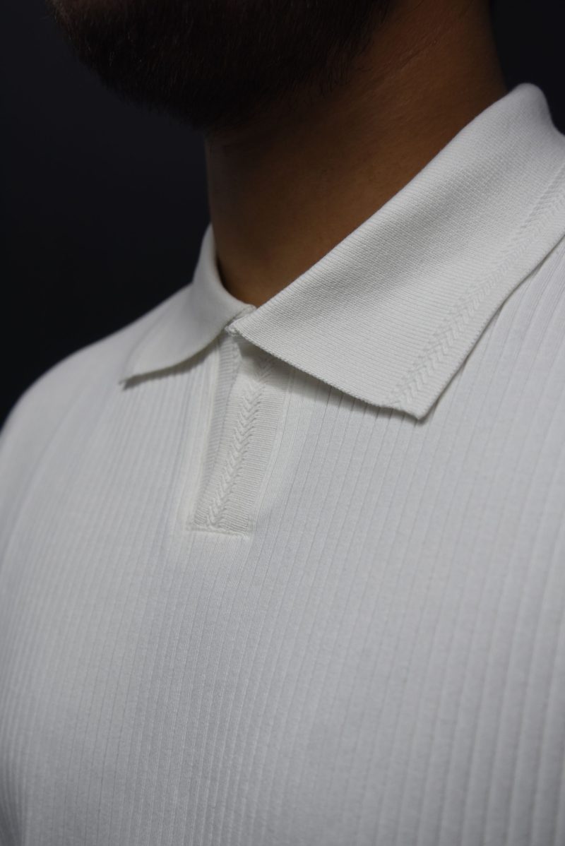 Textured Polo Shirt - White