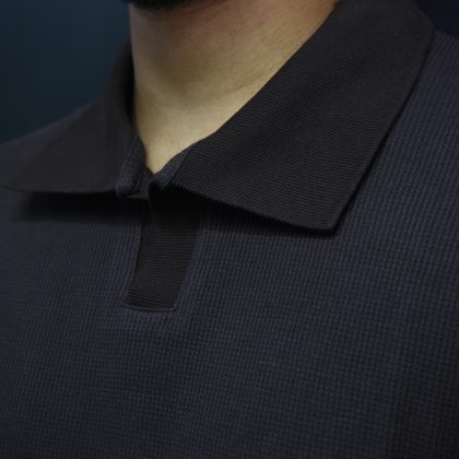 Chocolate - Textured Polo Shirt