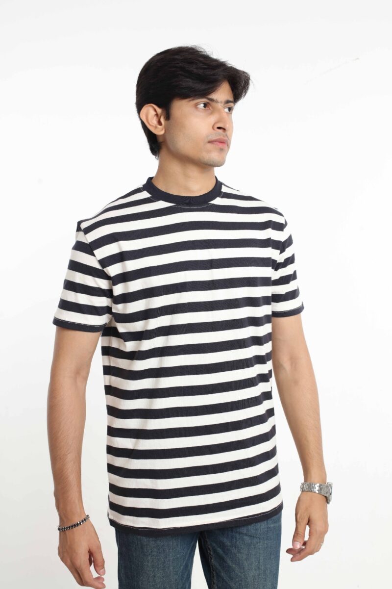 Black Stripe - Half Sleeve Tee - Image 4