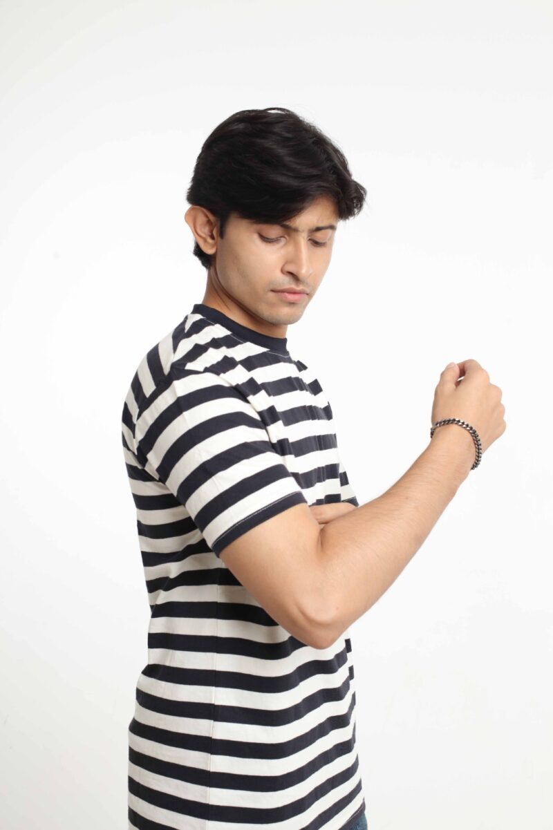 Black Stripe - Half Sleeve Tee - Image 5
