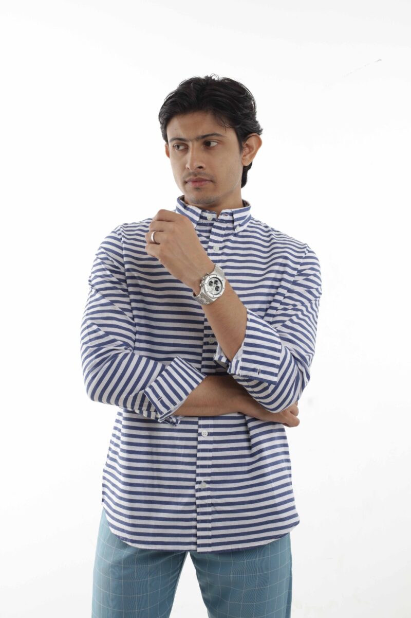 Horaizon Navy - Casual Printed Shirt - Image 4