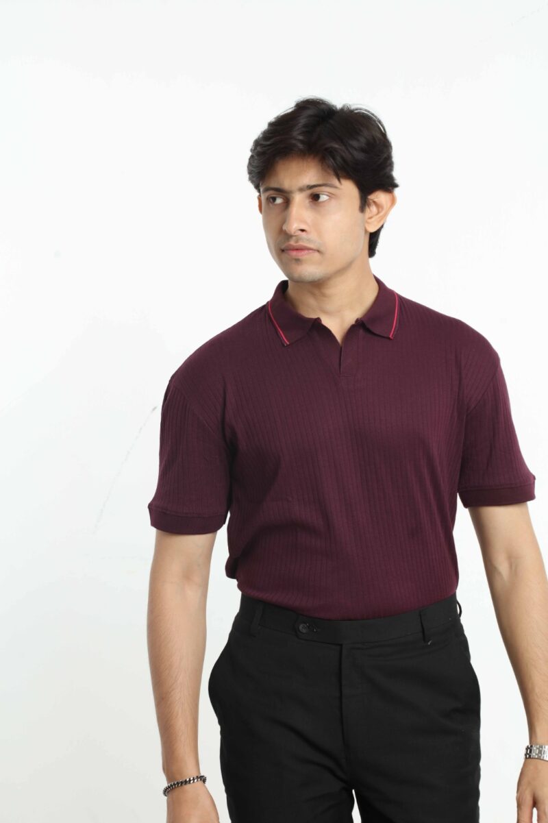 Maroon - Relax Polo (Light Weight) - Image 7