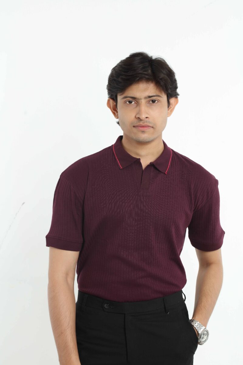 Maroon - Relax Polo (Light Weight) - Image 4