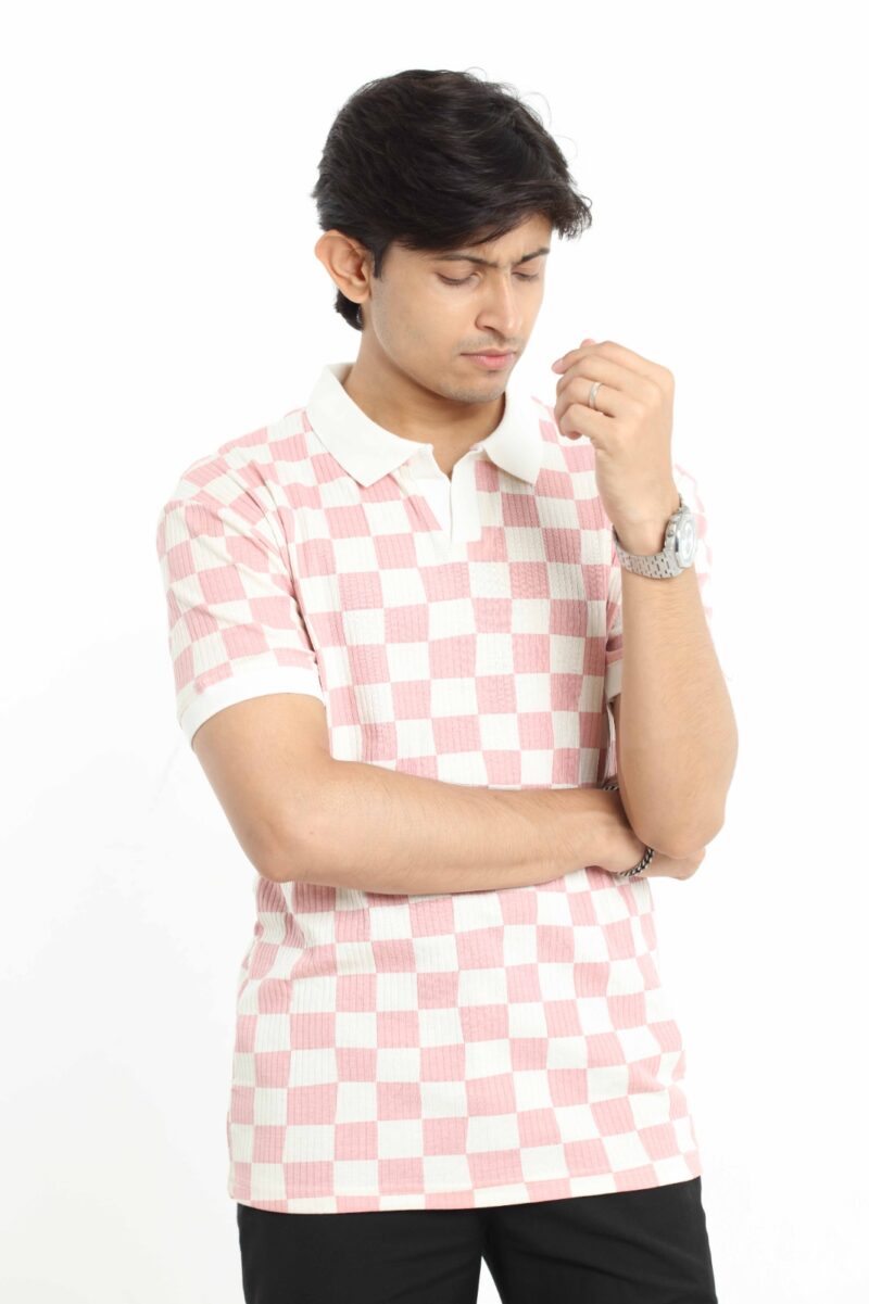 Square Pink - Executive Polo Shirt - Image 2